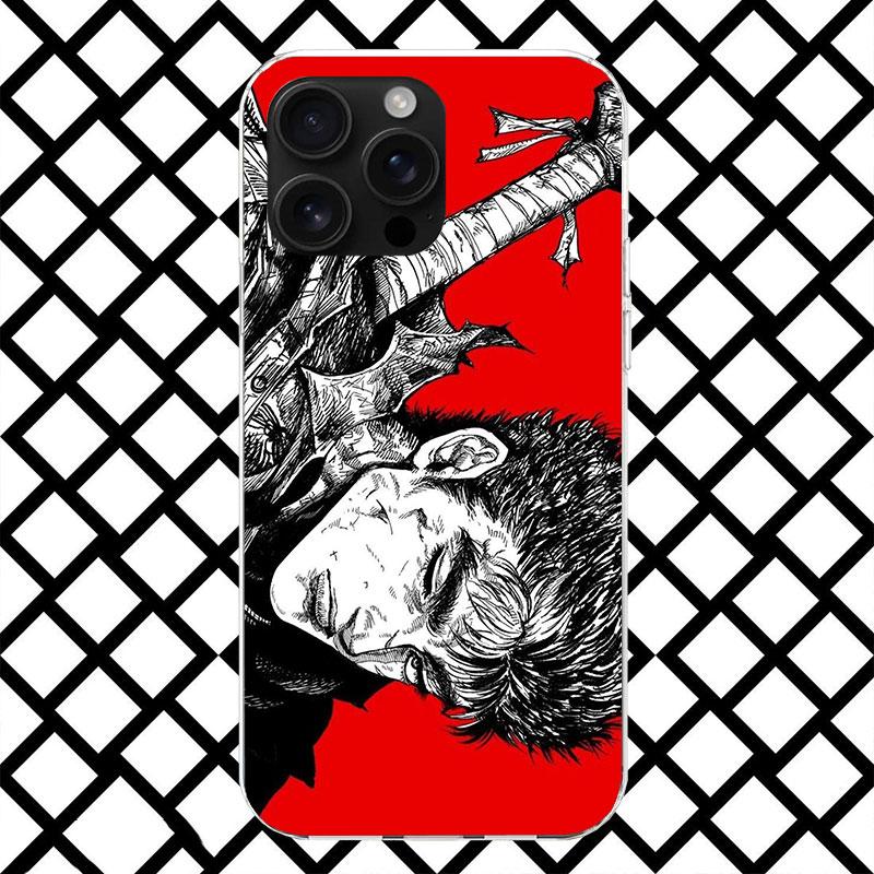 

Чехол для телефона G-Guts B-Berserks Аниме для iPhone 17 Air 16 16E 15 14 Plus 13 Mini 12 11 Pro Max 7 8 + SE 2020 Мягкий чехол Fundas 17 iPhone 12 (12 Pro)