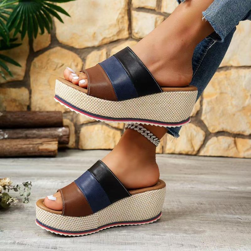 Fashion Women Fashion Slippers Platform Shoes Ladies' High-heeled Sandals Outdoor Leisure Beach Shoes for Women New Sandalias De Mujer