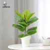 Nordic Style Luxury Fiddle-Leaf Fig Faux Plant - Dragonfly Leaf Potted Tree