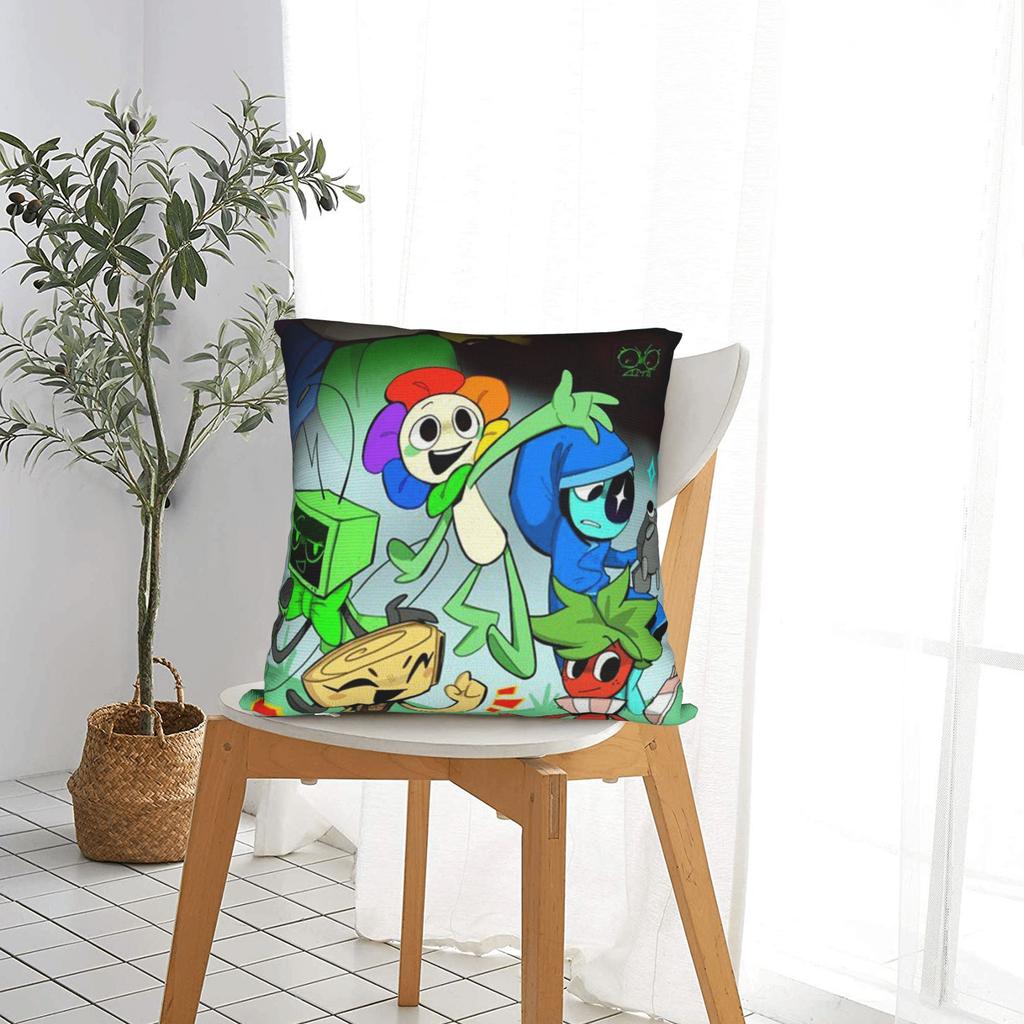 Dandy's World Pillow Case Game Graphic Pillow Cover Cute Funny Pillowcases For Sofa Couch Bed Living Room