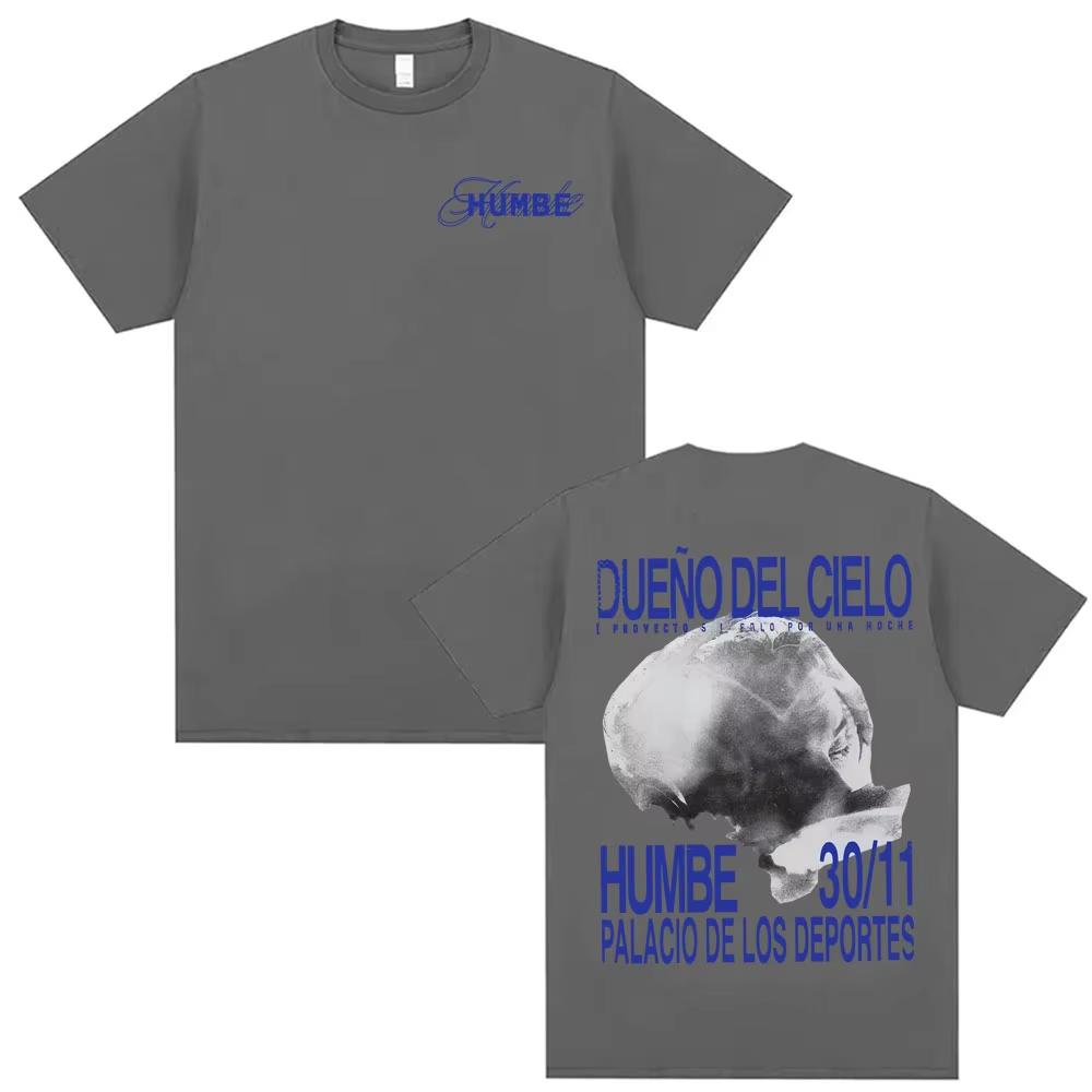 HUMBE DUEÑO DEL CIELO 2026 New Album T Shirts Men Clothing Fashion High Street Tshirts Summer Pop Casual Short Sleeve Top