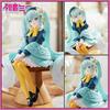 New Hatsune Miku Anime Model Lily Fairy Noodle Stopper Sitting Figure Peripheral Car Ornaments Model Decor Toys Birthday Presents