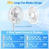 Portable Foldable Wireless Charging Fan with Silent Operation, Telescopic Design, Large Airflow, and Remote Control.