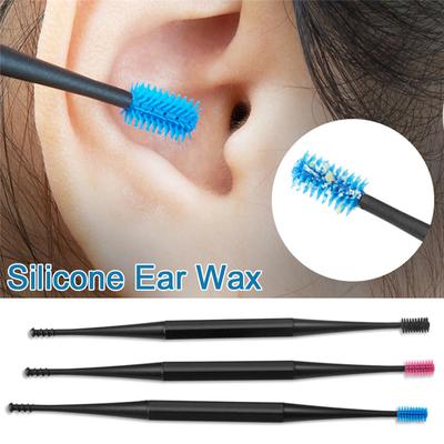 Čistič uší Měkký silikonový špunt do uší Oboustranný špunt do uší ušní vosk Lžička Spiral Ear Clean Tool Spiral Design Curette Remover