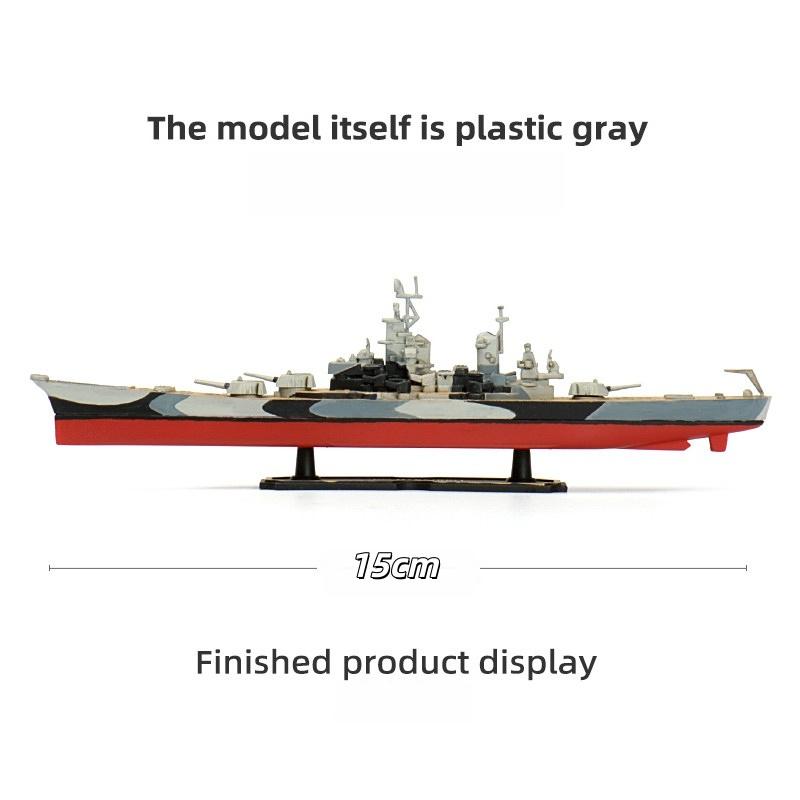 1/2000 Aircraft Carrier USS New Jersey Missouri German Tirpitz British Hood Battleship Plastic Assemble Warship Model Toy