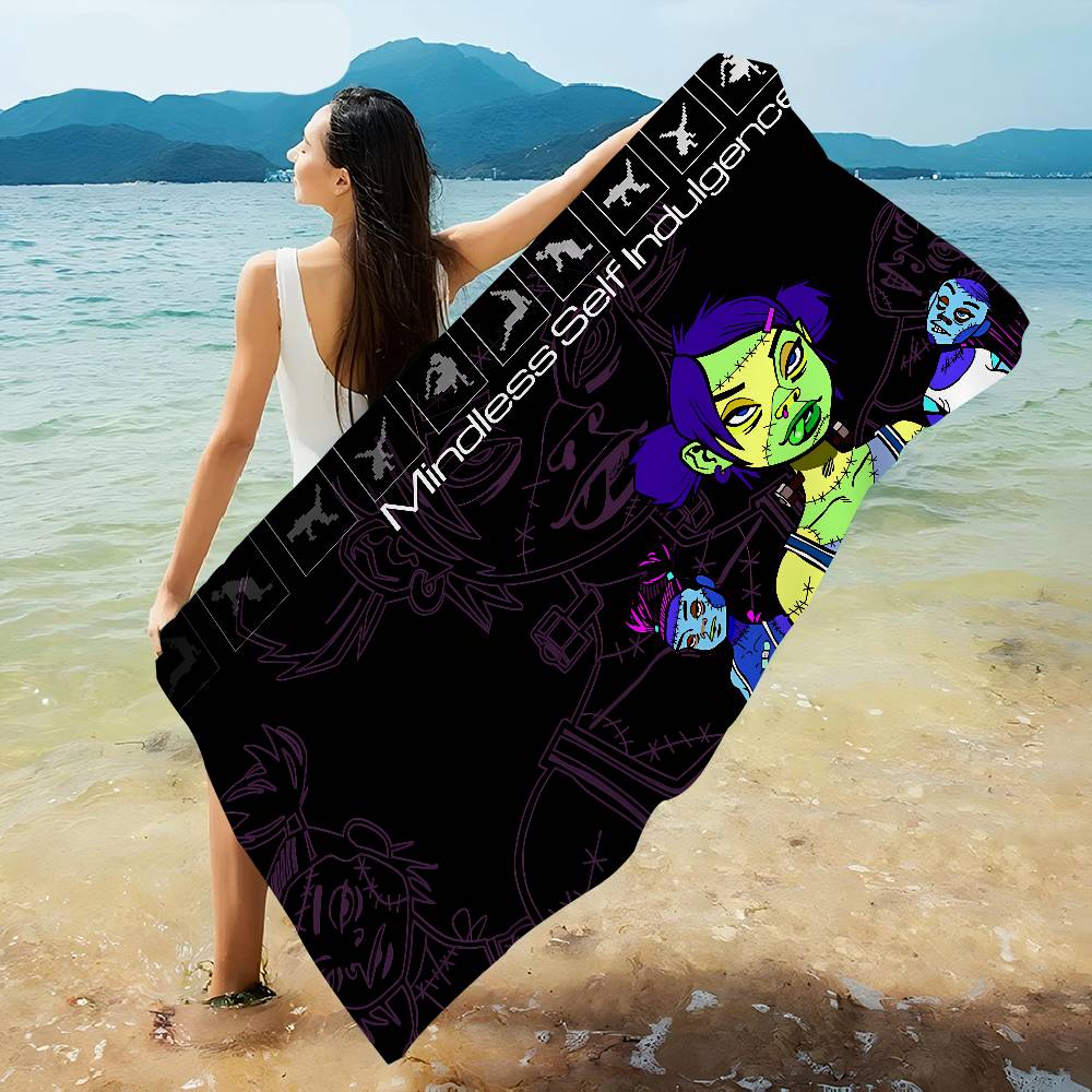 A-Mindless Self Indulgence-S Microfiber Printed Beach Towel Mountain Climbing Yoga Beach Swimming Running Absorbent Soft Towel