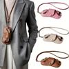 Sac à lunettes en cuir PU avec cordon de serrage Sac à lunettes de soleil souple portable pour hommes femmes Étui à lunettes