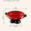 Dopamine Fruit Plate Multifunctional High Footed Candy Snacks Plater Bottom Drainage Handle High Footed Tray Desktop Ornament