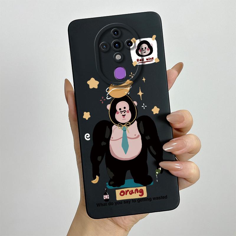 For Tecno Spark 6 KE7 Case Spark6 Silicone TPU Soft Phone Casing Sweet Painted Printed Shockproof Protective Back Cover