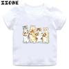 Cute Cat Drawing Print Kids Cartoon Funny TShirts Harajuku Casual Kawaii Baby Boys Summer T Shirt Children Tops Girls Clothes