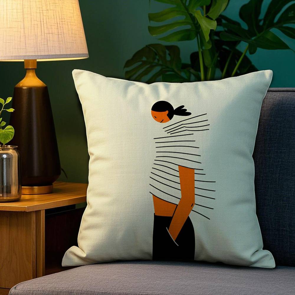 

Fashion Luxury I-Issey M-MiyakeS Pillow Case Anti-dustmite Pillowcase Invisible zipper silky short plush Sofa cushion cover 12x12Inch