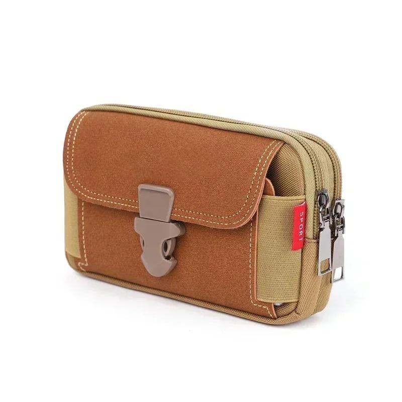 Canvas Waist Pocket Male Outdoor Fanny Bum Bag Purse Business Mobile Phone Pouch Running Pouch Travel Camping Bags