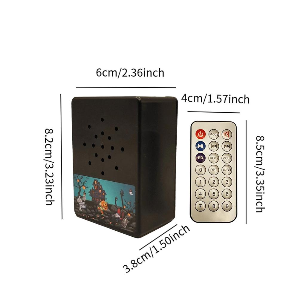 Horror Tricky Scary Sound Loudspeaker Supplies Box W Halloween Music Party Prank Gadget