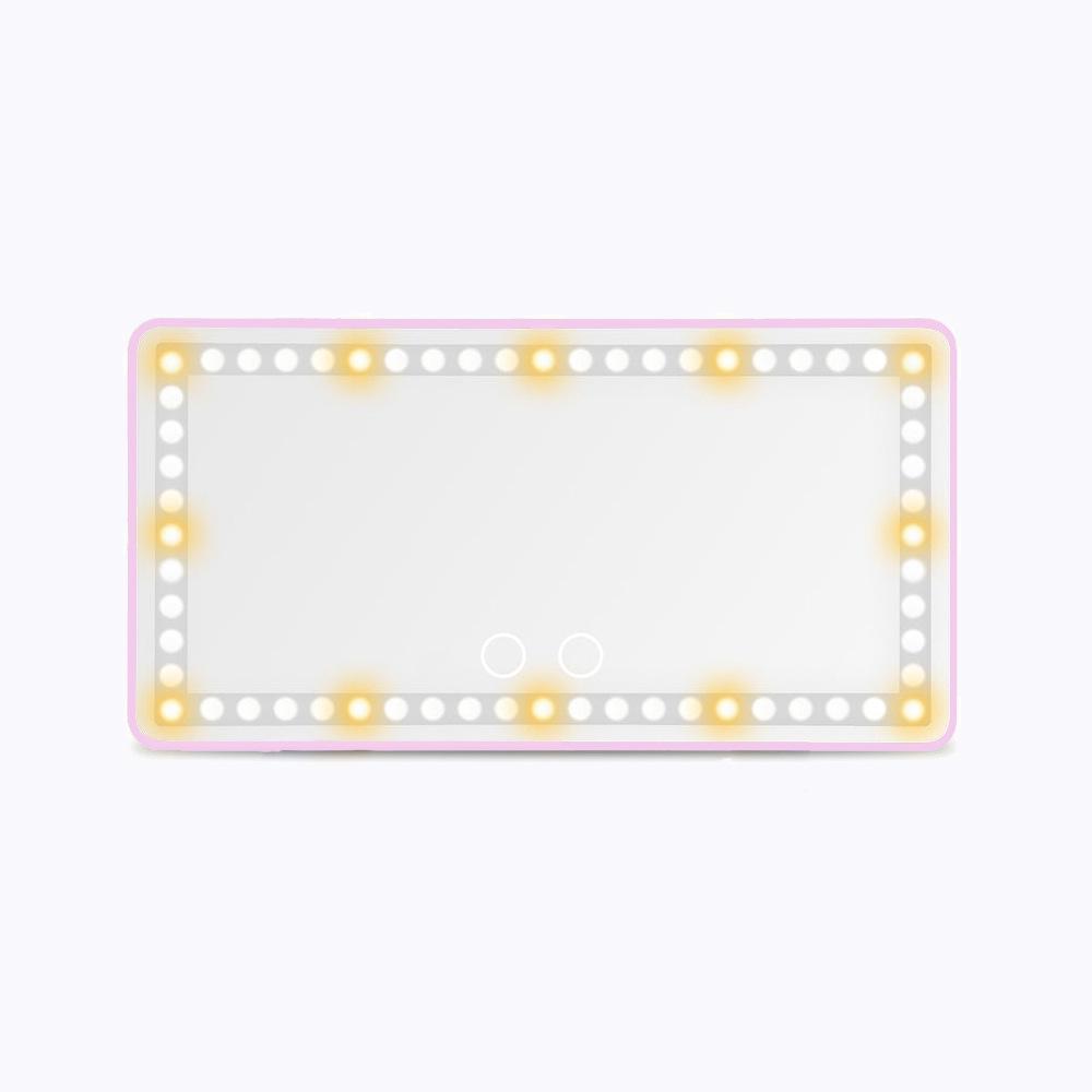 HD LED Car Makeup Mirror with Touch Dimming and Tricolor Light