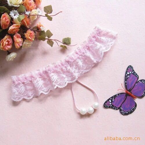 Sexy Panties Pearl Massage Transparent Thong Lace Low Waist Hot Open Pants Sexy Temptation Free