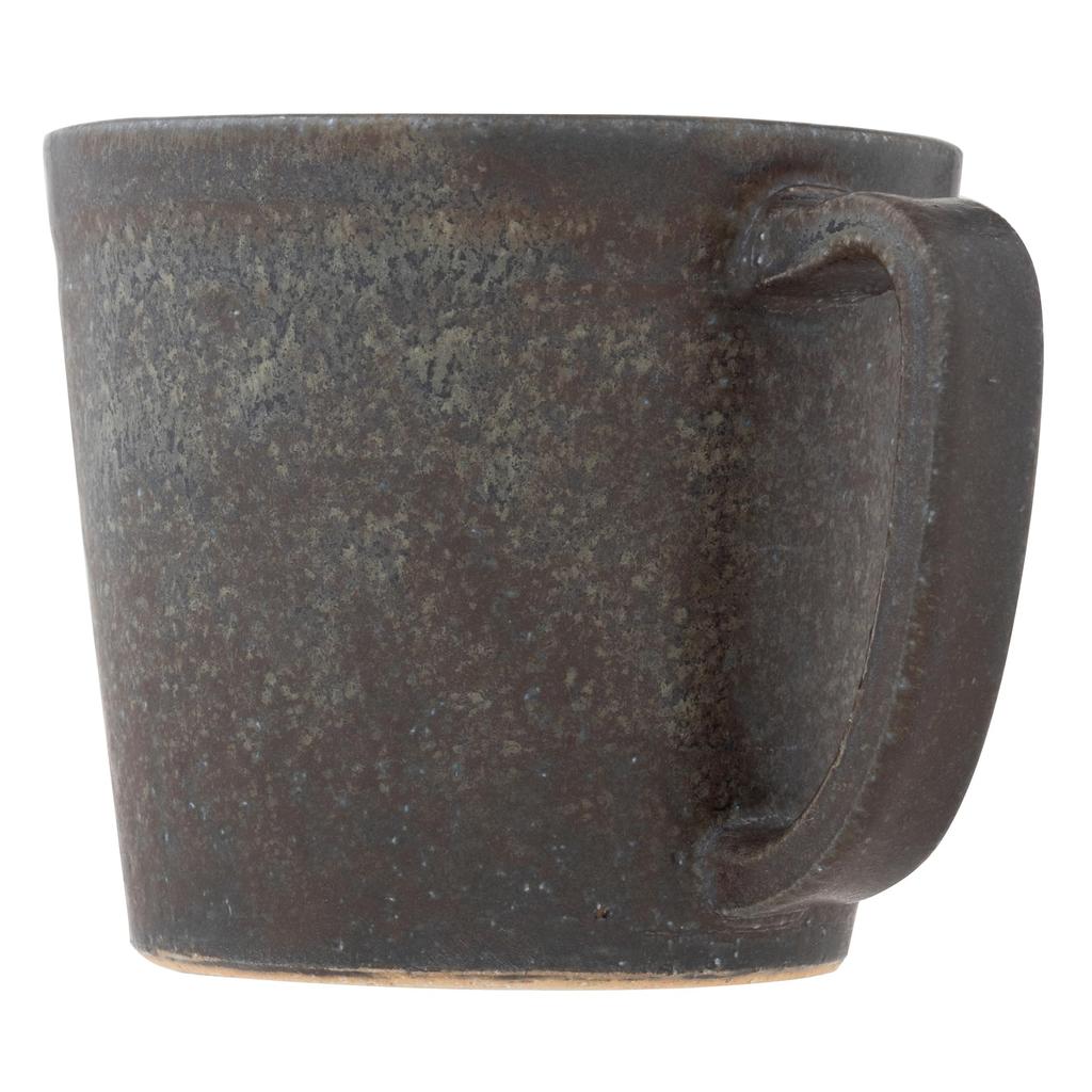 Marui Seito Shigaraki Ware Hechimon Mug, Small, Approx. 280ml Capacity, Black Kiln-Change Finish, Brown, MR-3-4441
