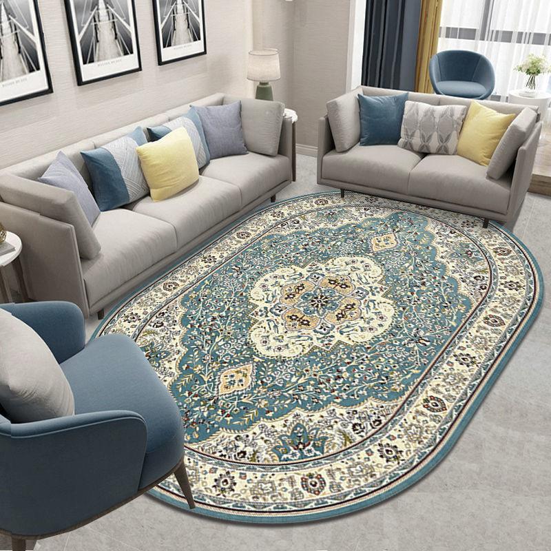 European Style Carpets for Living Room Persia Bedroom Decor Rugs Oval Large Area Carpet Lounge Rug Anti-Slip Entryway Door Mat