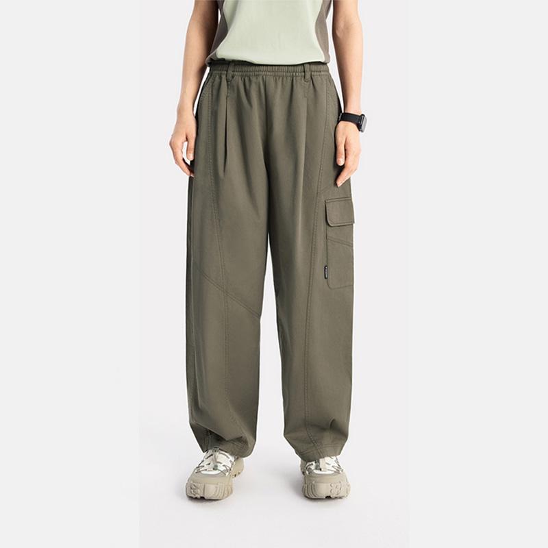 Li Ning CF Outdoor Multi-Pocket Straight Leg Casual Pants Women Bottoms Tea-Green AKXV074-2