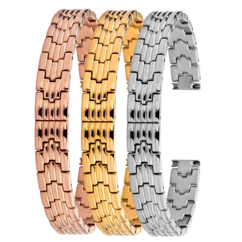 Női rozsdamentes acél csatú hálós szíj óraszíj ultravékony acél karkötők 6mm 8mm 10mm 12mm 14mm 16mm Kis méretű szélesség
