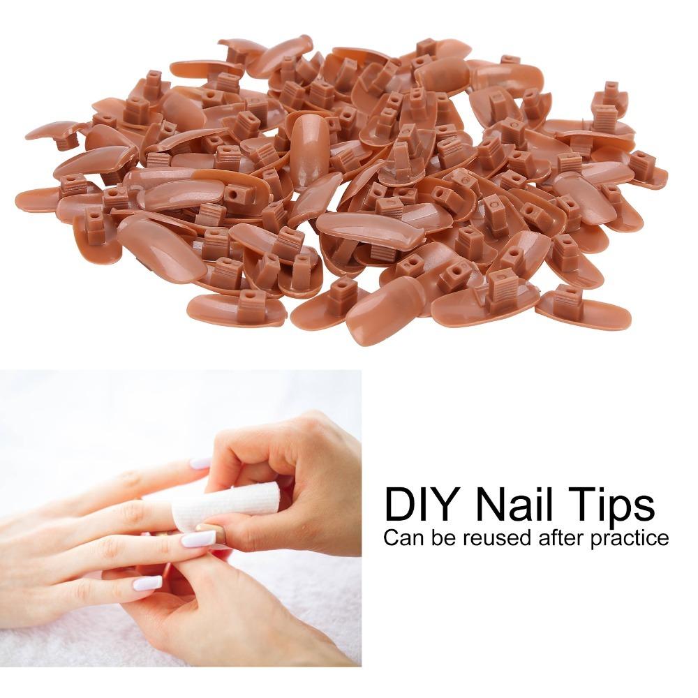 300pcs Acrylic Material Nail Practice Hand Flexible Design False Nail Tips Nail Art Practice