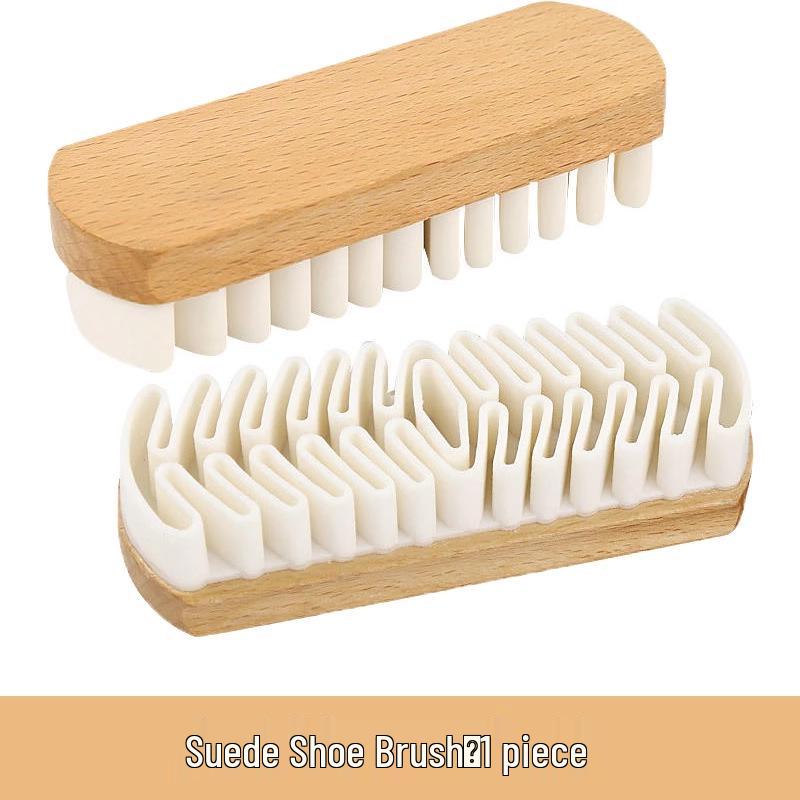 

Double-sided Suede Shoe Brush with Crepe Eraser - Soft Bristles for Gentle Cleaning