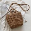 2024 Trendy Handmade Woven Beach Crossbody Straw Bag for Women