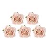 5pcs White Roses Silk Artificial Flowers Heads for Wedding Home Cake Birthday Party Decoration Fake Scrapbook Wreath Accessories