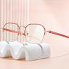 TR90 Metal Half-frame Fashionable  Personalized Reading Glasses Versatile Elegant Red Gold Lightweight Eye Protection Eyewear