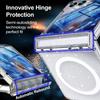 Luxury Glitter Clear for Magsafe Phone Case for Samsung Galaxy Z Flip 8 Women Girls Transparent Built-in Screen Protector Cover