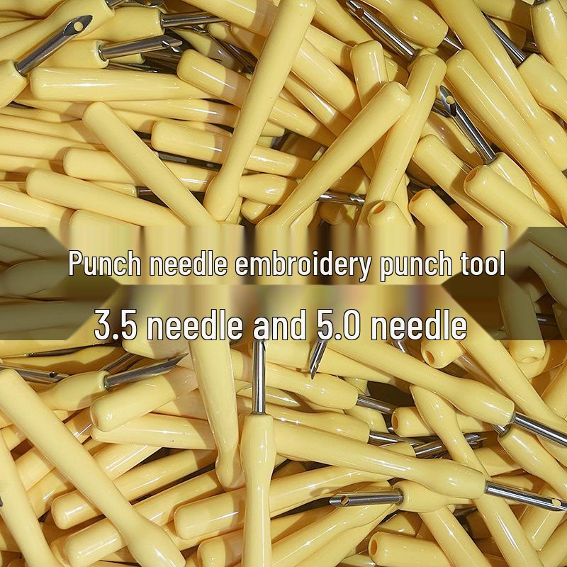 Cross-Stitch Punch Needle Set - Includes 3.5 & 5.0 Needle Heads for DIY Embroidery and Yarn Crafts