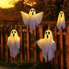 Halloween LED Ghost Light, DIY Hanging Decoration with Adjustable Lamp Arm, Party Decoration, Garden Halloween Props, Outdoor Decoration