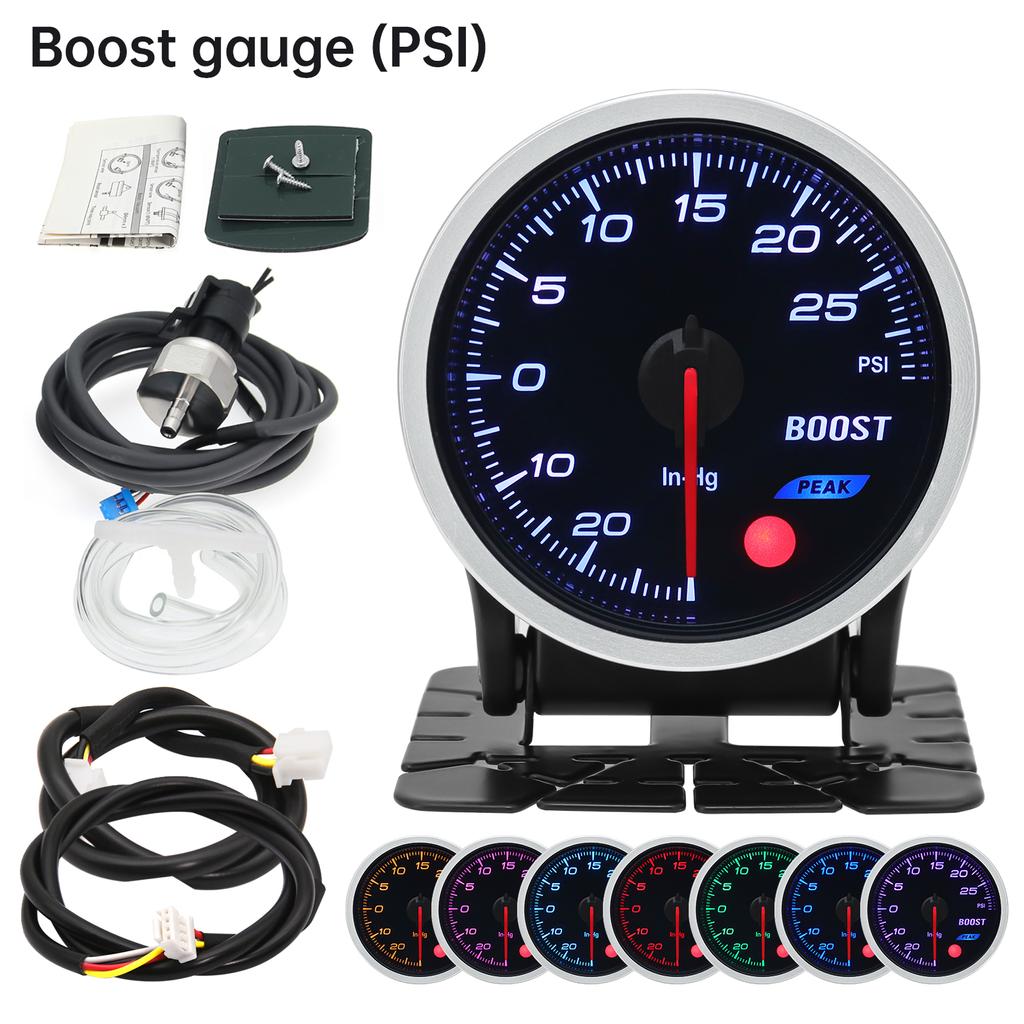 Universal Auto 12V 52mm 8 Color Racing Car Oil Pressure Water Oil Temp EGT Exhaust Temp Turbo Boost Tachometer Gauge Meter