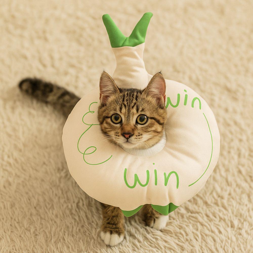 Cartoon Pet Protective Cone Adjustable Cat Anti-Lick Collar  Anti-Bite Protection