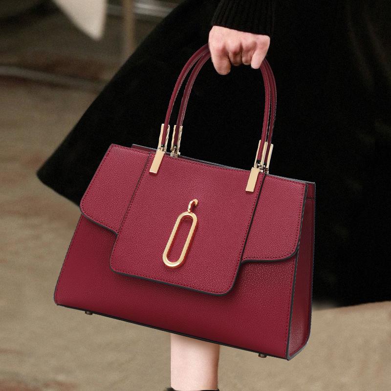 

Женская сумка, новый стиль, модная сумка для брака, большая вместимость, сумка для свекрови, красная сумка из натуральной кожи для мамы