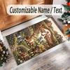Farm Country Theme Crystal Velvet Rug Personalized Custom Name Text Soft Floor Mat Home Decor