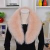 Real Fox Fur Collar For Women Winter Neck Keep Warm Scarves Men Fashion Luxury Genuine Coat Jacket Shawl Big Size