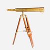 Brass Telescope on Wooden Tripod  40.64 Nautical Scope Golden Telescope Decor
