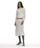 Partimento Woman Mesh Layer Gored Midi Skirt_White