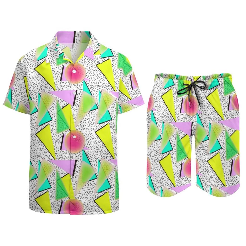 Psychedelic Magic Mushroom Men Sets Printed 3D Print Casual Shirt Beach Shorts Oversized 2Pcs Set Vacation Hawaiian Man Suits