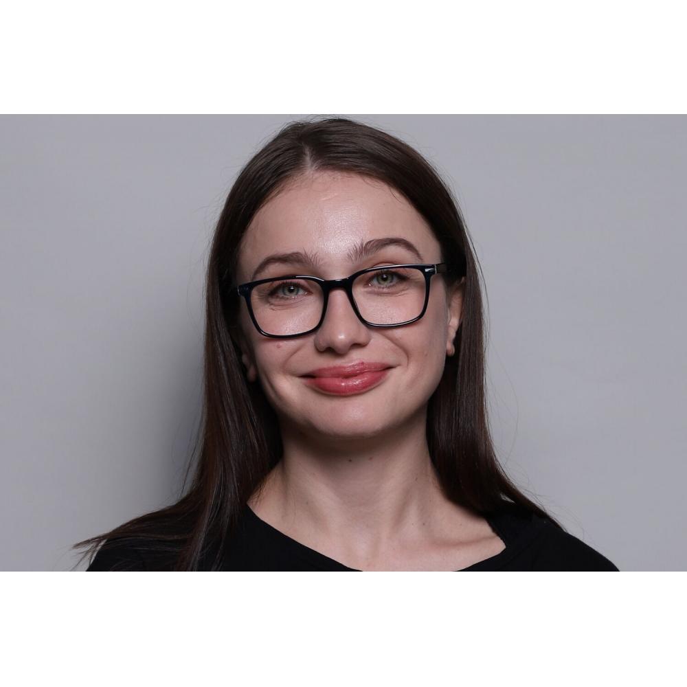 Full Rim Square Transparent Dark Blue Smartbuy Collection Forillon Cp119b Fashion Unisex Eyeglasses