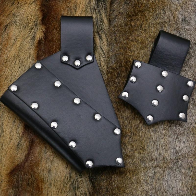 Men Renaissances Costume Halloween Medieval Pirate Belt Skirt Hikes Vikinges Costume Accessories Set for Cosplay Party