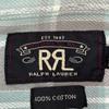 RRL Green X Gray Twill Check Pattern Long Sleeve Shirt Tops M Green X grayUsed