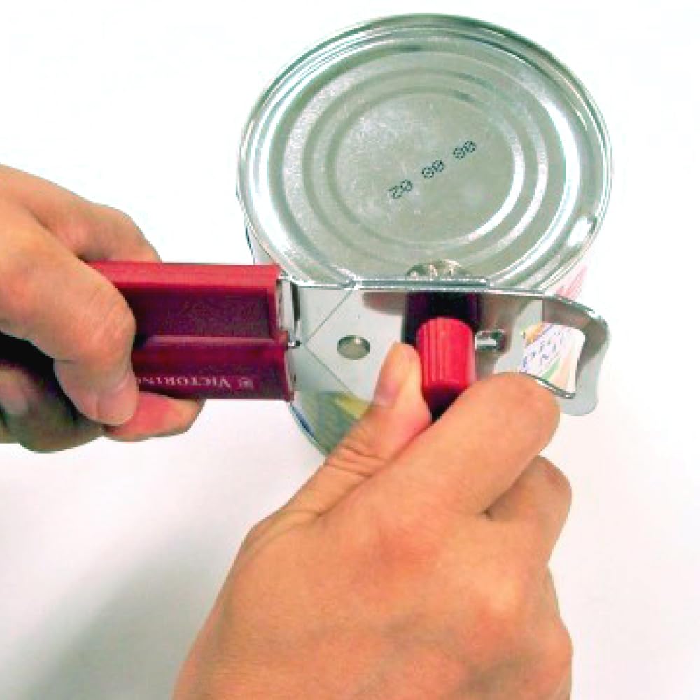 Victorinox Can Manual Circular Blade with Bottle Easily Opens Can Lids Opener, Black, Opener, 7.6857.3,