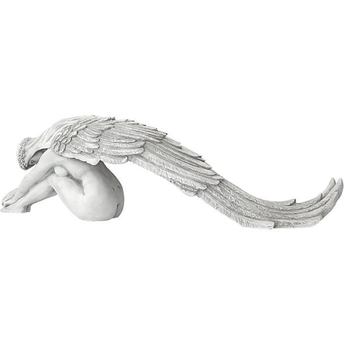 Design Toscano Garden Statue Angel of Grace Lying Down 61 Cm Polyresin Antique Stone