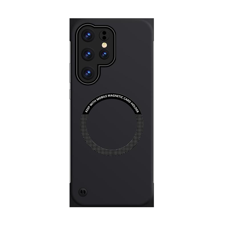 Magnetický ochranný kryt bez okrajů Samsung S25/S22/S23ultra - Design s pocitem kůže