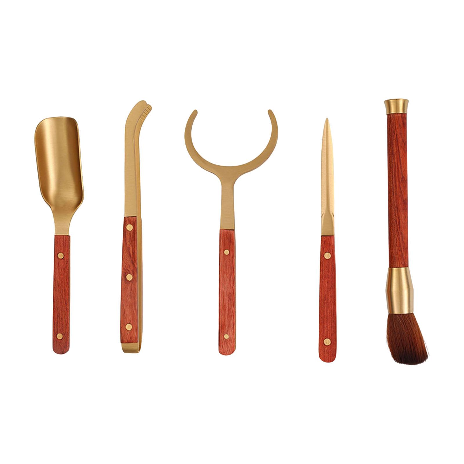 

Kung Fu Tea Tool Tea Scoop Tea Clip Traditional Matcha Tools Six Gentlemen Set for Friends Home Picnic Gifting Holiday Gifts