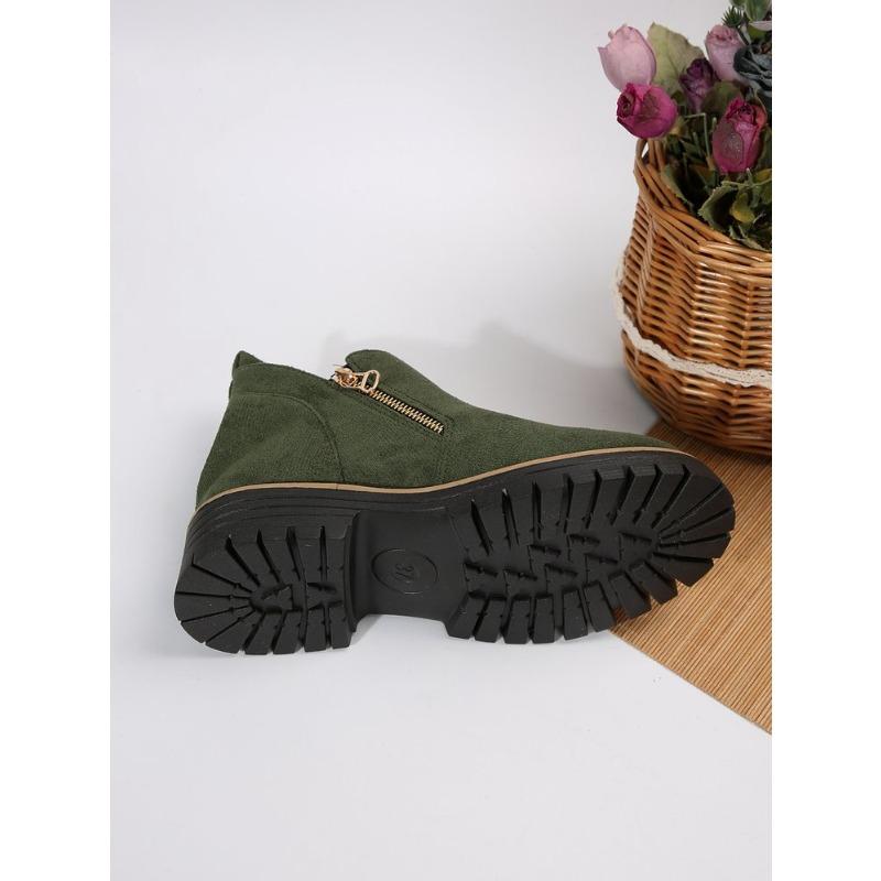 Autumn New Retro Design Casual Zipper Short Boots for Women Comfortable Versatile Non Slip Fashion Thick Soled Ankle Boots