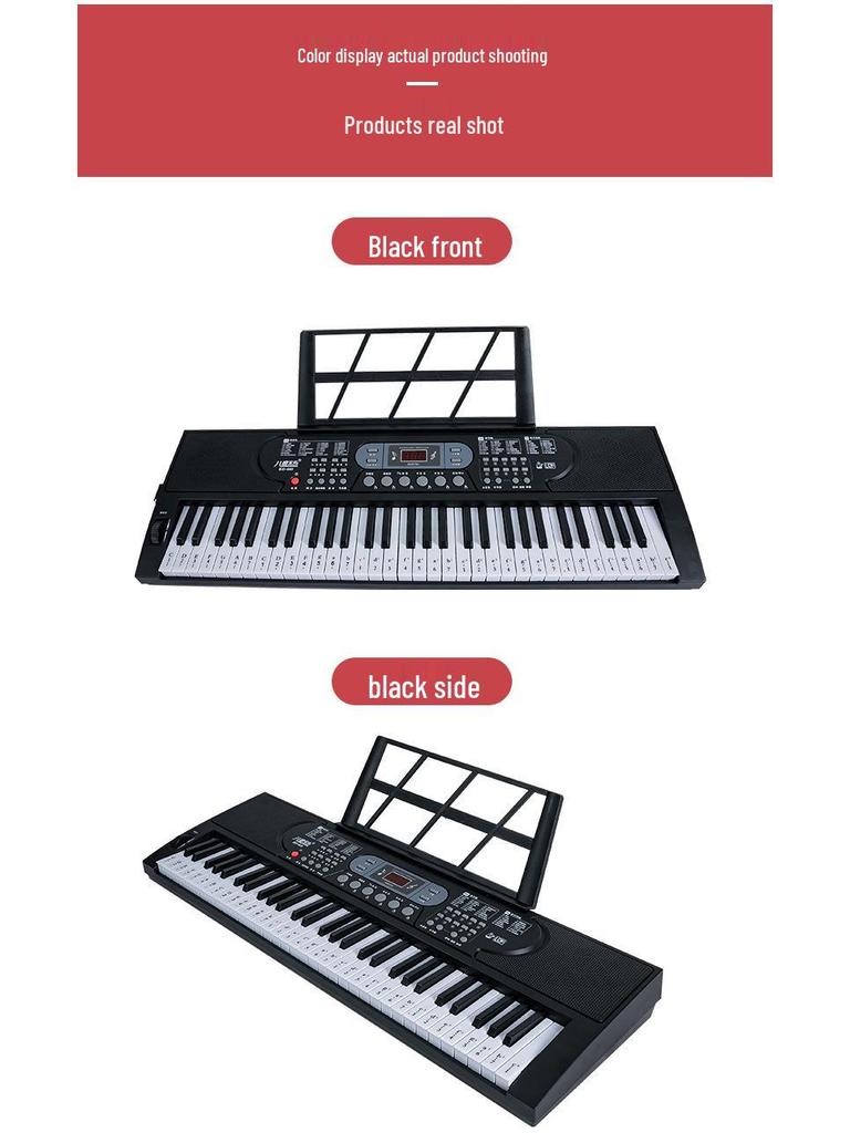 Portable 61-Key Electronic Keyboard for Beginner Students