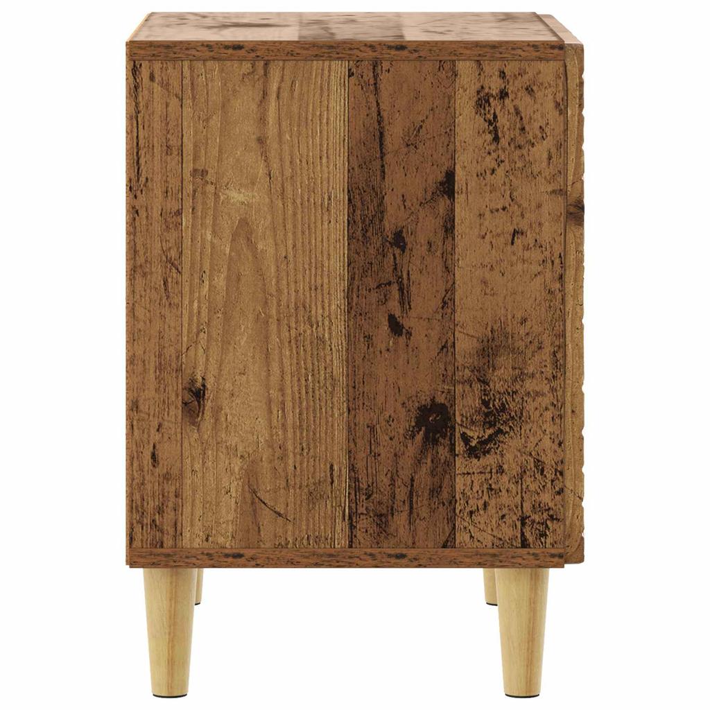 Nightstand Set of 2 Reclaimed Wood Look 43 x 34.5 x 50 cm Engineered Wood