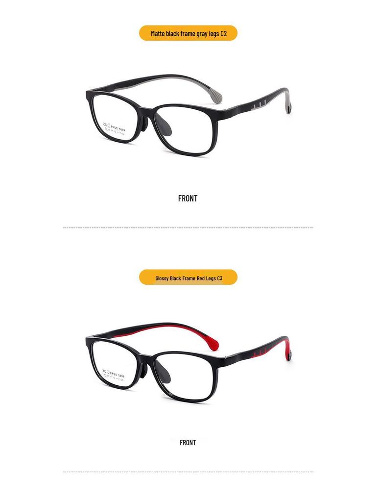 Stylish TR90 Eyeglass Frame for Kids - Lightweight, Comfortable PPSU Frame with Silicone Nose Pads for Students